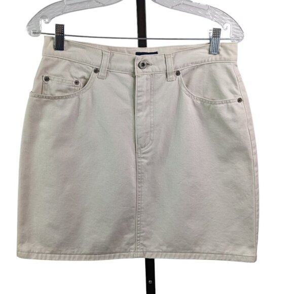 GAP Dresses & Skirts - GAP A-line Cotton Denim Mini Skirt Tan Size 10